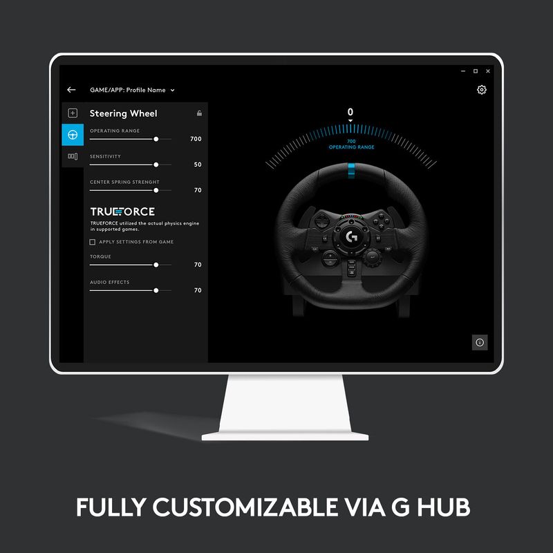Logitech G923 Timón Volante TRUE FORCE PS4 y PC - Tecnoplaza