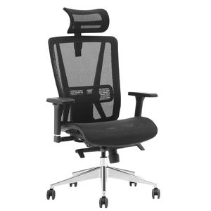 Silla Giratoria Ergonómica Gerencial Tokio Black Con Brazos Regulables Decorplas