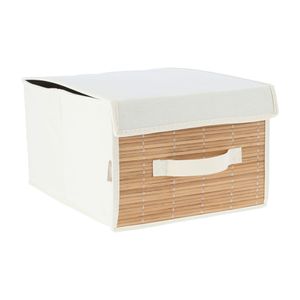 Caja Bambú-Algodón con Tapa 28x36x19 cm