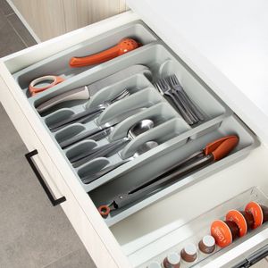 Organizador Cubiertos Bambú con Divisiones 38,5x31x6,5 cm