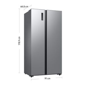 Refrigeradora Samsung Side by Side RS52B3000M9/PE 490L Gris Metal