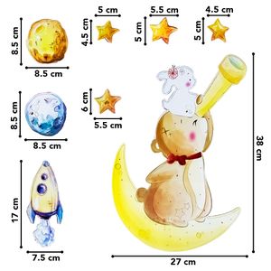 Adhesivo para Pared Pegatina Decorativa Infantil 3D 40X30cm S77 Oso