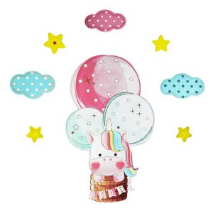 Adhesivo para Pared Pegatina Decorativa Infantil 3D 40X30cm S77 Unicornio