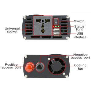 Inversor de Corriente para Auto de 24v a 220v 2 USB 3000w SANTOFA