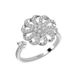 Anillo Corona Redimensionable y Giratorio Plata