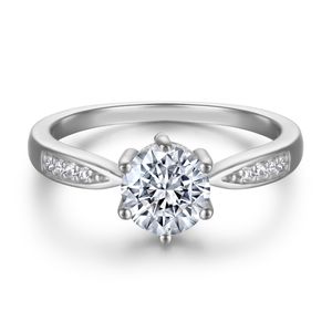 Anillo de Compromiso de Plata bañado en Rodio Mod 363 Talla 8