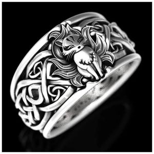 Anillo Para Hombre Modelo Zorro 9 Colas Talla 11