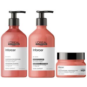 Shampoo Fortalecedor 500ml + Conditioner + Mascarilla LOreal Inforcer