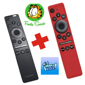Control Remoto Samsung con Comando Voz Bn59-01330 Funda Roja
