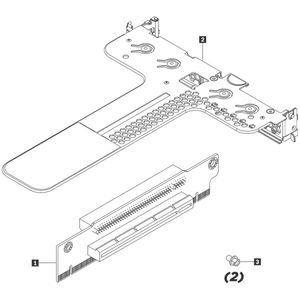 Lenovo ThinkServer x8/x16 PCIe LP+LP Riser 1 Kit SR530/SR570/SR630 - 7XH7A02682