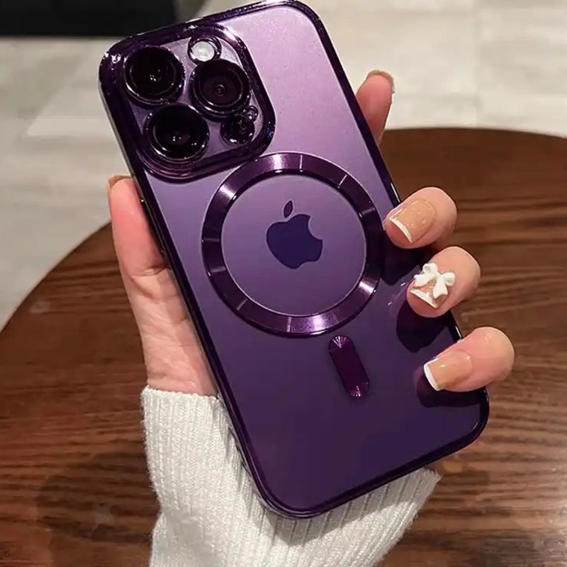 Funda Para iPhone 14 Pro Max Lujo Magsafe Brillos Morado Para Mujer ENVIO  GRATIS