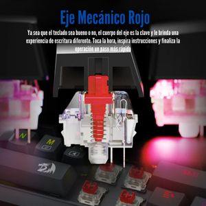 Teclado Redragon Dragonborn K630 RGB 60% Switch Red Español Black