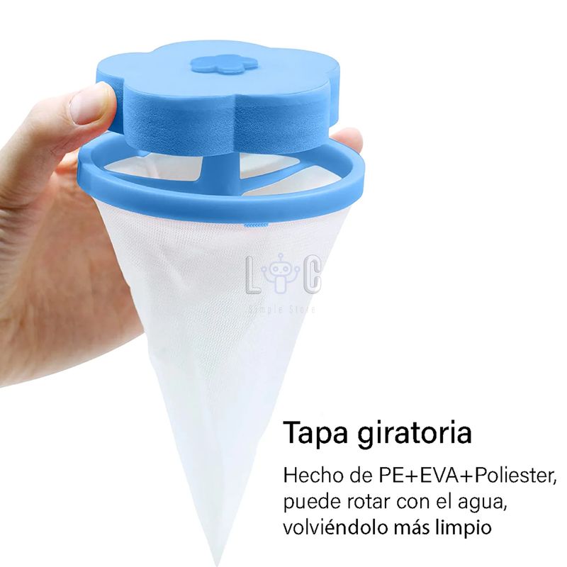 The Shop 0412 - Nuevo Ingreso📣🎉 FILTRO ATRAPA PELUSA PARA LAVADORA 😱  Captura Residuos al lavar con una lavadora, estas bolsas de filtro  flotantes pueden atrapar residuos como el pelo y la