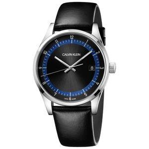 Reloj Calvin Klein Completion KAM211C1 Suizo Cristal de Zafiro Correa de Cuero Negro