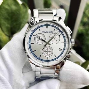 Reloj Calvin Klein Completion KAM27146 Suizo Cristal de Zafiro Fecha Acero Inoxidable Plateado