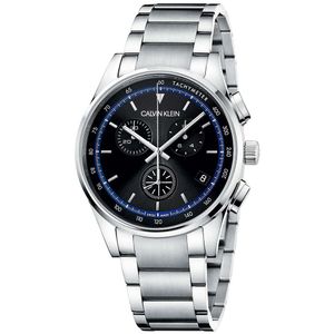 Reloj Calvin Klein Completion KAM27141 Suizo Cristal de Zafiro Fecha Acero Inoxidable Plateado