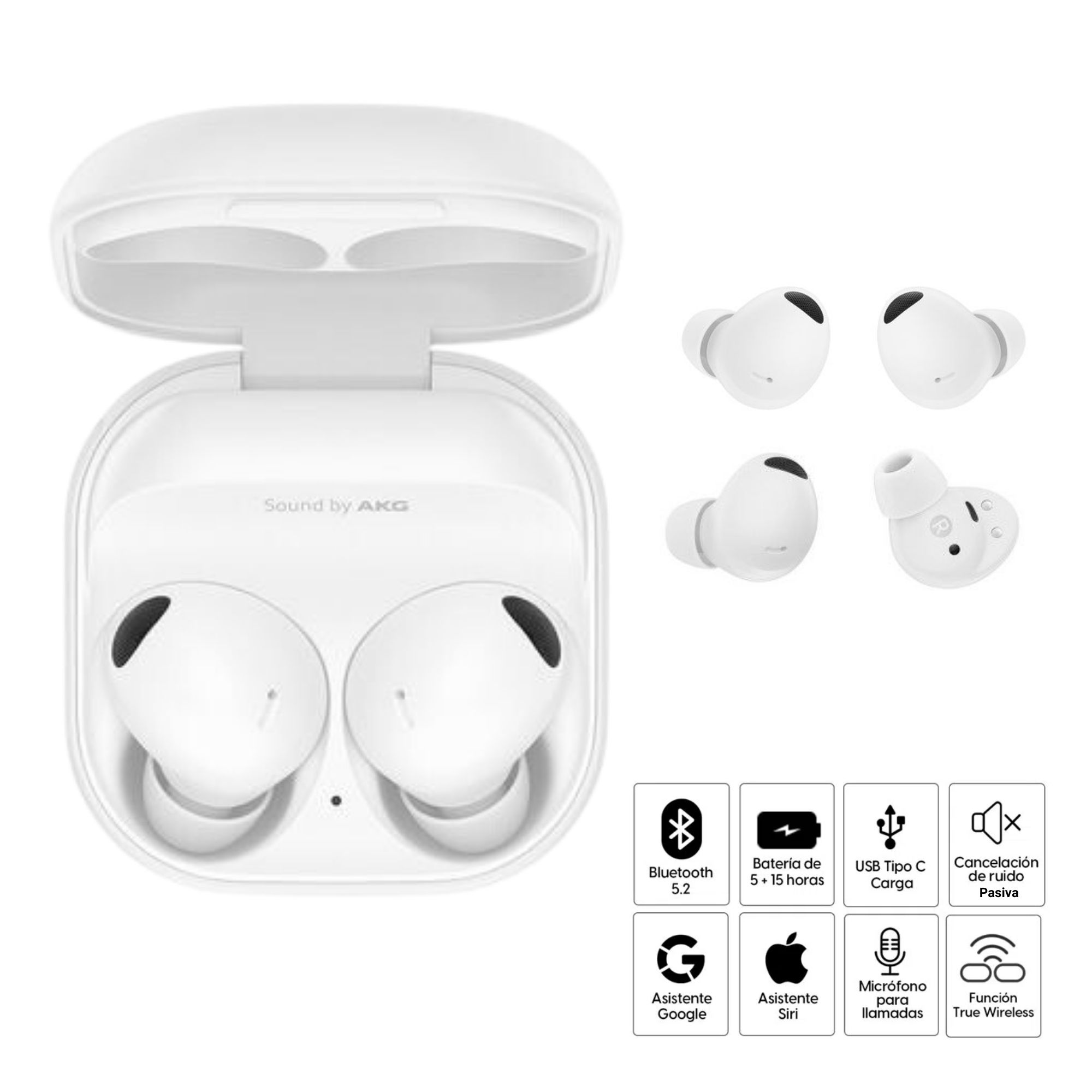 Audífonos Buds 2 Pro Color Lila IPX7 + funda de silicona - Real Plaza