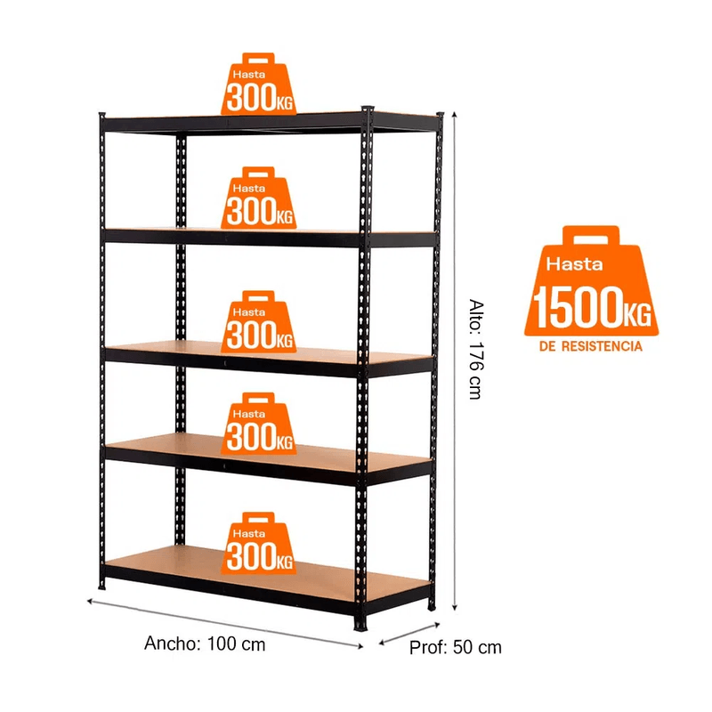 Estanterías de 50 cm ancho 