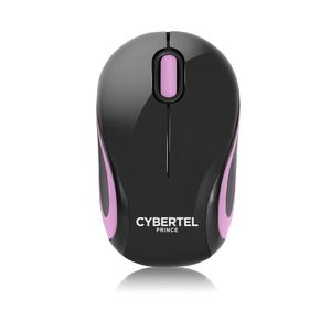 Mouse Inalámbrico 1000dpi 3b Rosado Negro Cybertel Prince M300