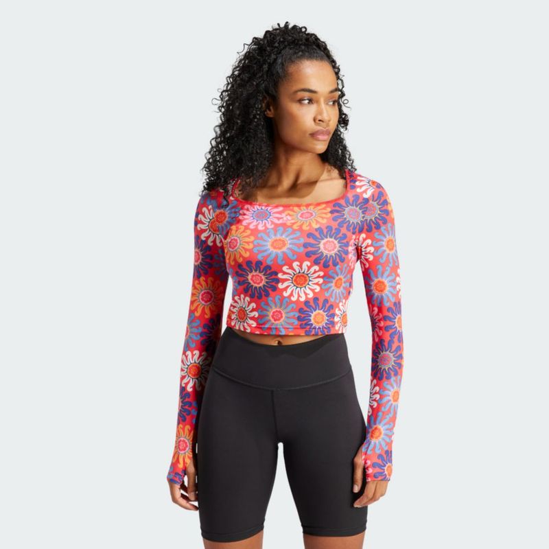 Polo Deportivo para Mujer Adidas Im2361 Farm Crop Ls Rojo Real Plaza