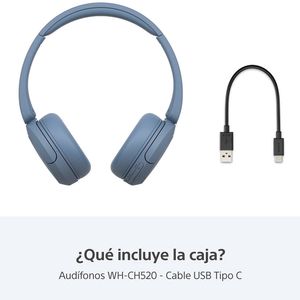 Audífonos Over Ear Bluetooth SONY WH-CH520 Azul