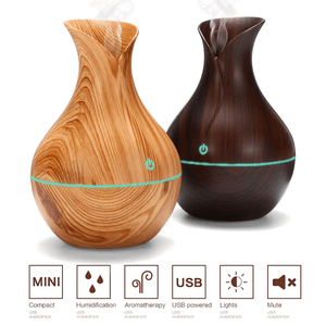 Humidificador Purificador Aire Ultrasónico Aromaterapia USB Luces Led