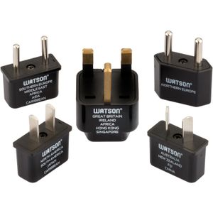 Kit de Adaptadores de Enchufe de Energía Watson de 3 Clavijas Del Reino Unido a 3 Clavijas de Ee. Uu