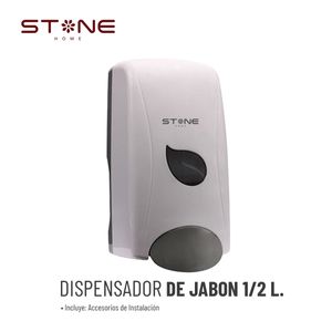 Dispensador de Jabon Liquido / Gel 1/2 L Blanco Linea Clerk - Stone