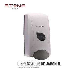 Dispensador de Jabon Liquido / Gel 1l Blanco Linea Clerk - Stone