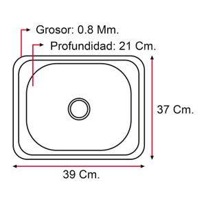 Lavadero de Acero Signature Stp3937 Stone