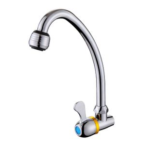 Llave de Cocina A La Pared Qori R-01 Cromada Rumi