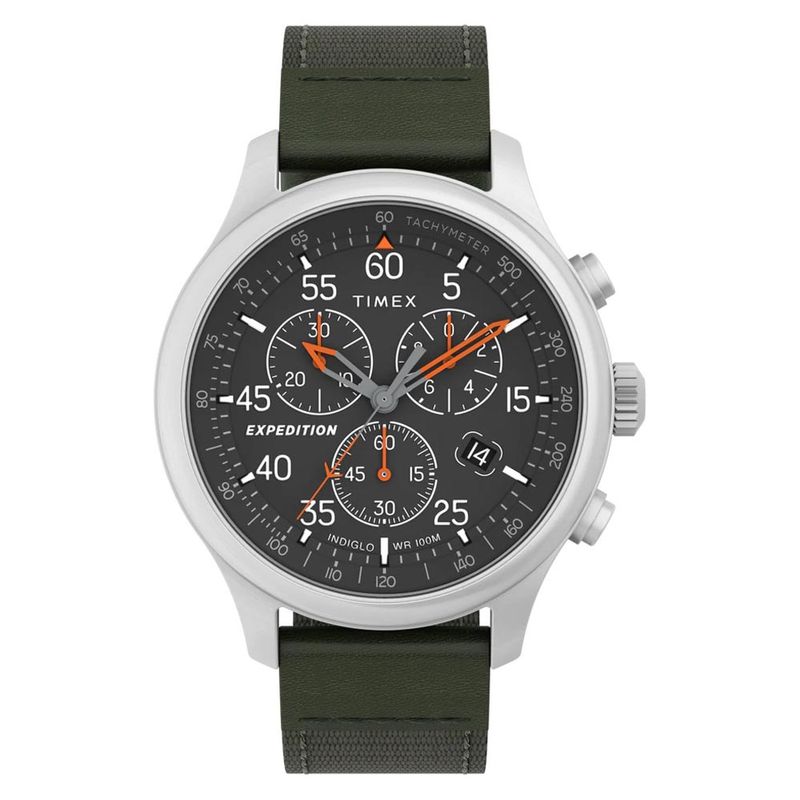 Reloj Timex Expedition Field Cronografo Indiglo Nylon Verde Real Plaza