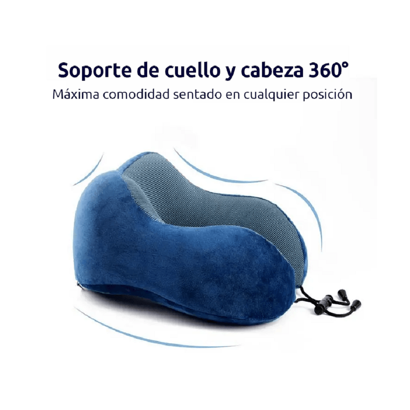 Cojín De Cuello Cómodo, Almohada Viaje Espuma Viscoelástica