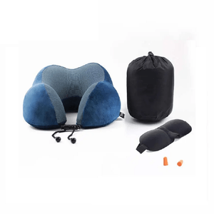 Kit cojin de cuello almohada para viaje con espuma viscoelástica tapaoidos antifaz