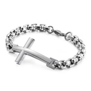 Pulsera Brazalete Para Hombre Mod Cristiano Plata