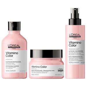 Shampoo 300ml + Mascarilla + Spray LOreal Vitamino Color