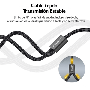 Cable Adaptador Audio 2 Rca a 1 jack 3.5mm - 2m Alta Fidelidad