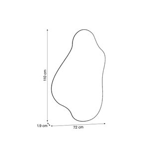 Espejo de Baño Maya Con Forma Irregular 72x110cm Tuhome