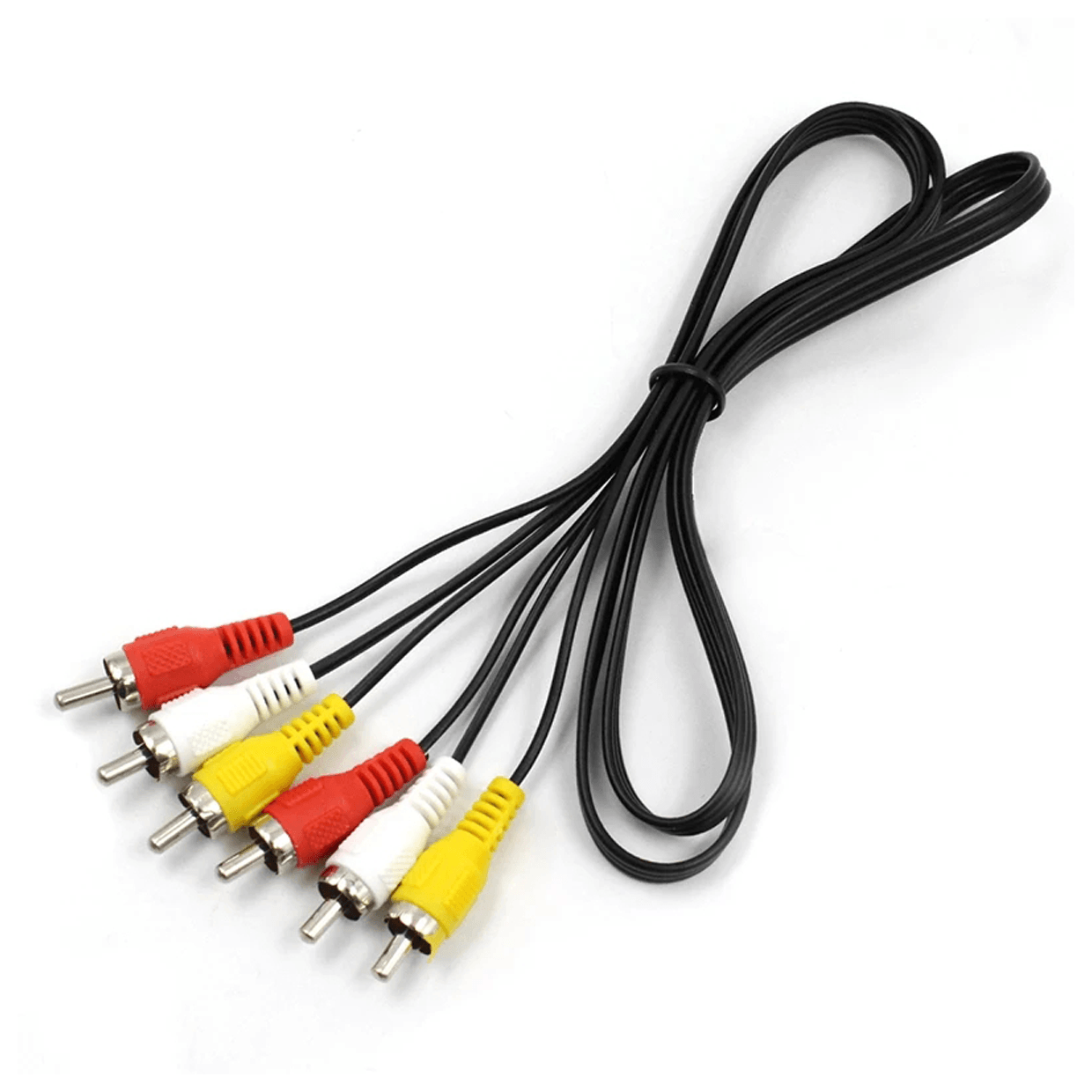 Cable Audio Y Video Av Rca Blanco Rojo Amarillo 1.8 m Real Plaza