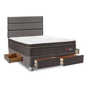 Dormitorio 4 Cajones Marrón Sirius 2 Plazas