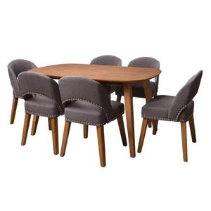 Comedor 4 Sillas Saith Gris Oscuro Hys