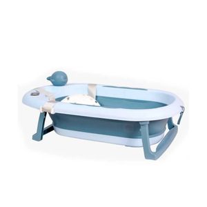 Tina Bañera Plegable JELLY Con Termómetro BLUE