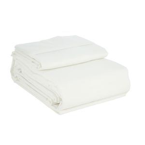Set Sábanas Algodón satín Liso de 240 Hilos King XL