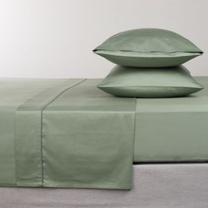 Set Sábanas Algodón satín Liso de 240 Hilos 1.5 plaza
