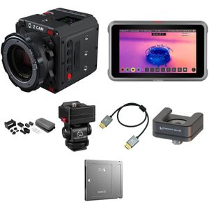 Cámara Z Cam E2 S6 con Atomos Ninja V+ Kit de Alimentación Soporte para Monitor Cable Hdmi Y Zapa