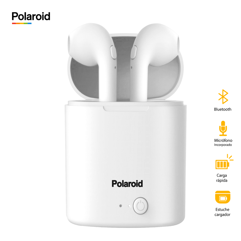 Aud fonos Bluetooth Polaroid True Wireless Blanco 1000952170