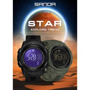 Reloj Hombre Sanda 2145 Star Digital Naranja