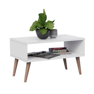Mesa de Centro Hortensia patas de madera Movenda Blanco