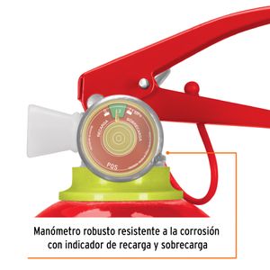 Extintor Portátil Recargable 0.5 kg Polvo Tipo ABC Truper 101172