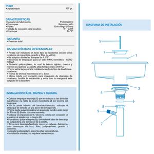 Desagüe Universal con conexión para lavadora Metusa
